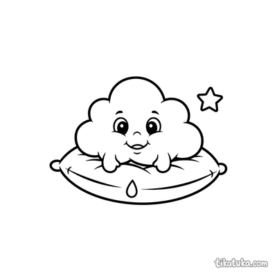 Smiling Cloud on Cushion
