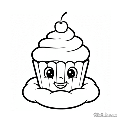 Smiling Cupcake on Cushion