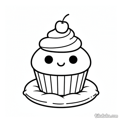 Smiling Cupcake on Cushion