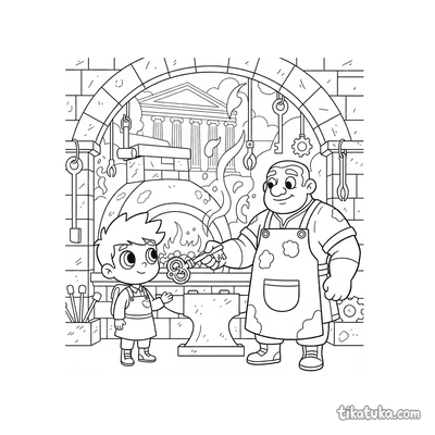 Smith God Offering Help at the Forge