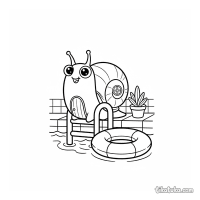 Snail with Shell House at Ladder