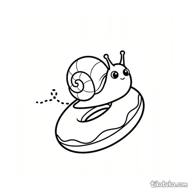 Snail Sliding Down Pool Ring