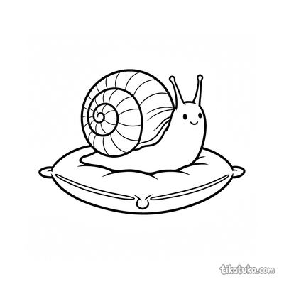 Snail with Shell on Cushion