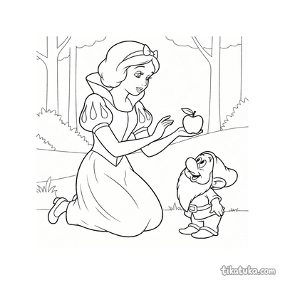 Snow White Offering an Apple