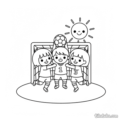 Soccer Team Celebrating Goal