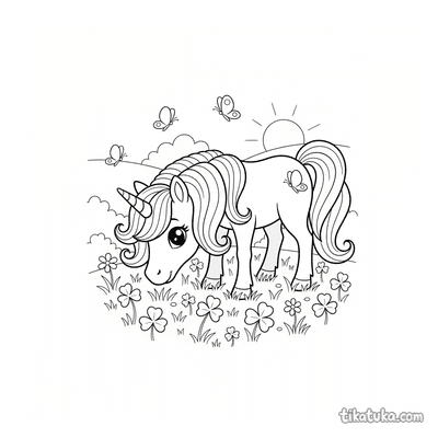 Unicorn in Clover Field