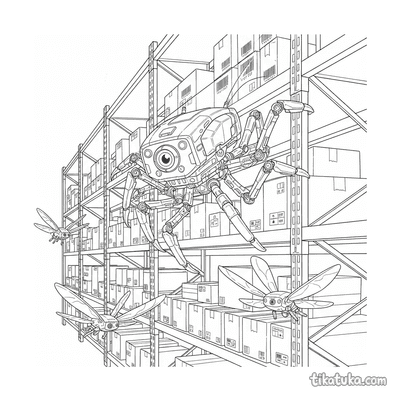 Spider Bot Scanning High Shelves