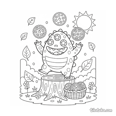 Spiky Monster Juggling Fruit Tarts