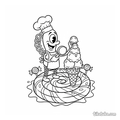 Spiral Microbe Ice Cream Chef