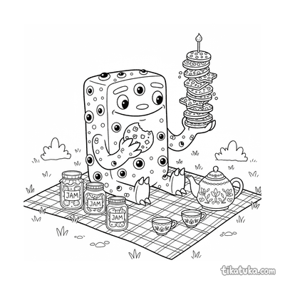 Square Monster Building Cookie Tower