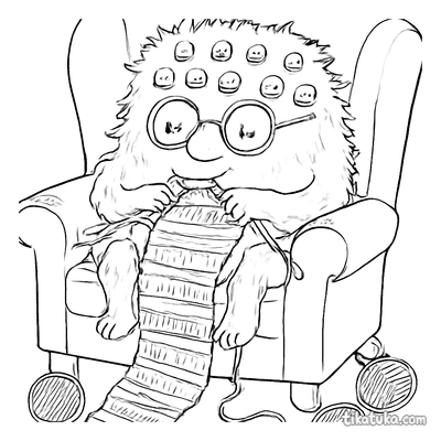 Square Monster Knitting