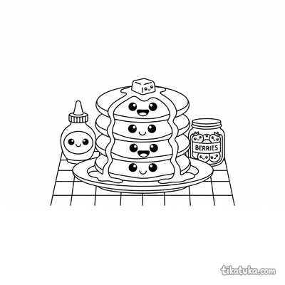 Stack of Pancakes with Syrup