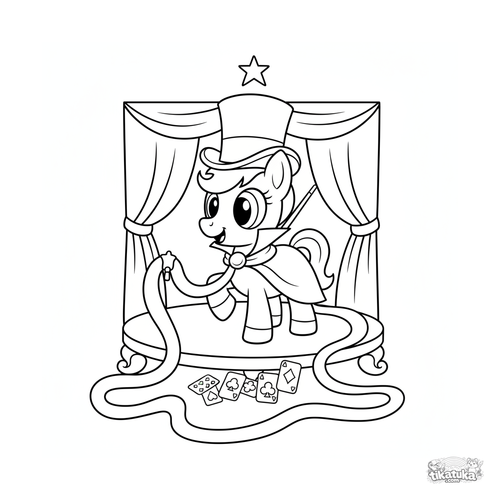 Stage Pony Magician Pulling Scarf