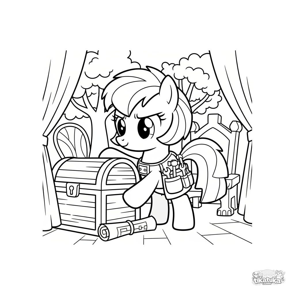 Stagehand Pony Setting Up Props