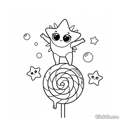Star Microbe Gymnast on Lollipop