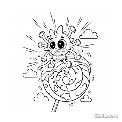 Star Microbe Surfer on Lollipop