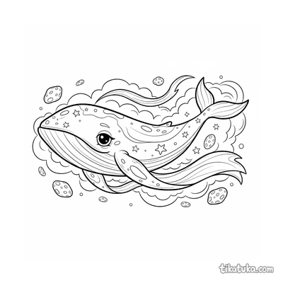 Star Whale Swimming Through a Nebula