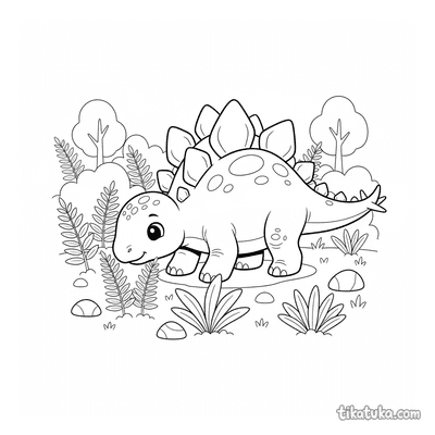 Stegosaurus in Fern Meadow
