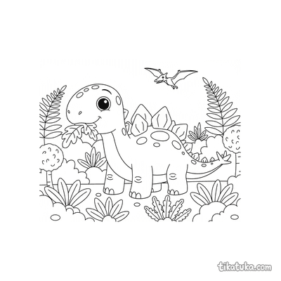 Stegosaurus with Spiky Plates