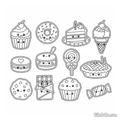 Sticker Sheet: Kawaii Desserts