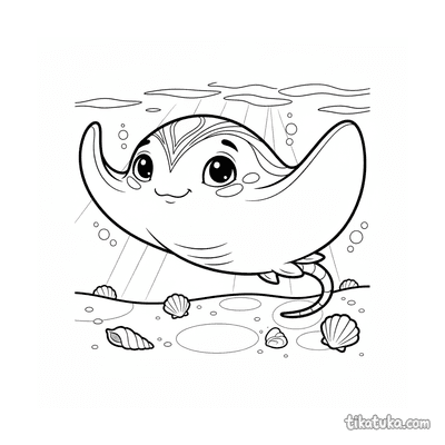 Stingray Gliding Over Sand
