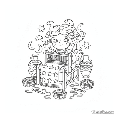 Gorgon Sister at the Loom