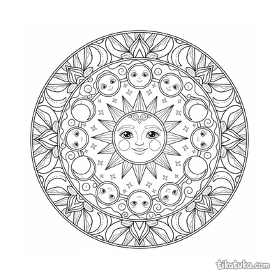 Sun and Moon Celestial Mandala