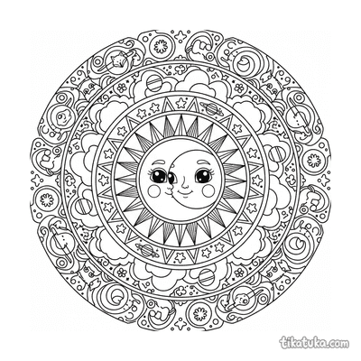 Sun and Moon Celestial Mandala