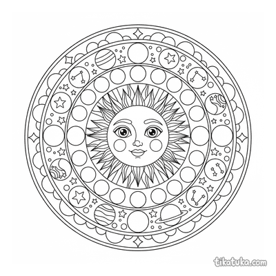 Sun and Moon Celestial Mandala