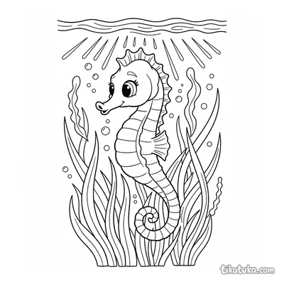 Sunbeam Seahorse in Shallow Water