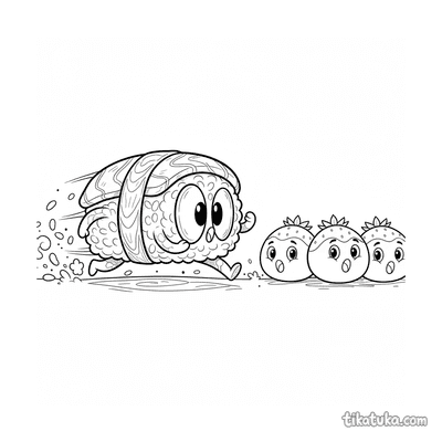 Sushi Roll and Mochi Race