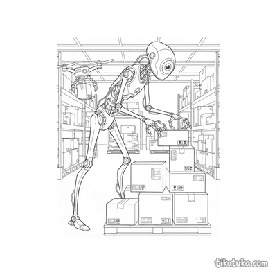 Tall Robot Scanning Boxes