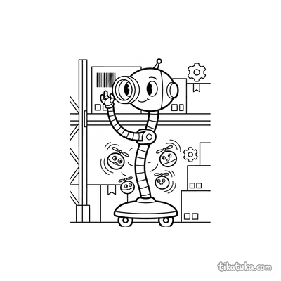 Tall Inventory Scanner Robot