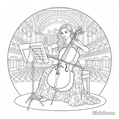 Teen Cellist in Concert Dress