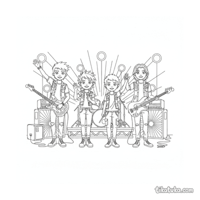 Teen Rock Band Taking a Bow