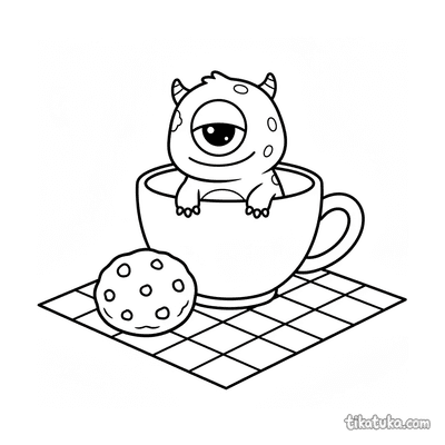 Tiny Monster Hiding in a Teacup