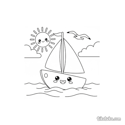 Little Sailboat on Big Ocean
