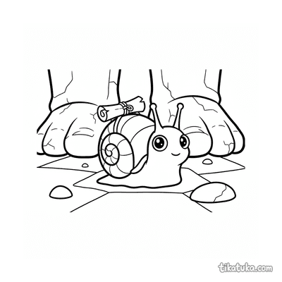 Snail Messenger on the Cave Floor
