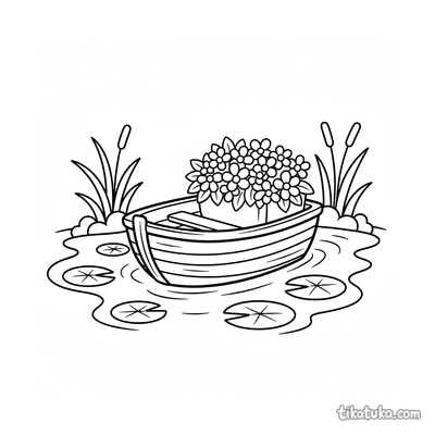 Tiny Flower Box Rowboat