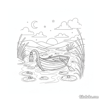 Tiny Rowboat with Lantern