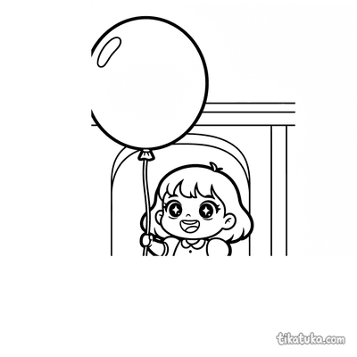 Toddler with Big Balloon