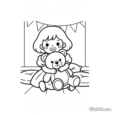 Toddler with Stuffed Bear