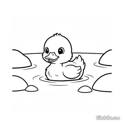 Duckling in the Stream