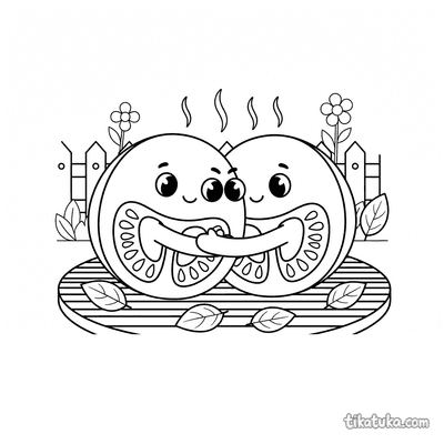 Tomato Halves Hugging on the Grill