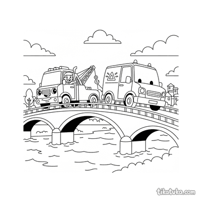 Tow Truck on Bridge