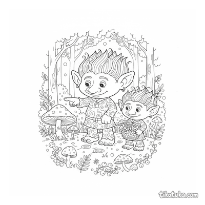 Troll Family in the Forest