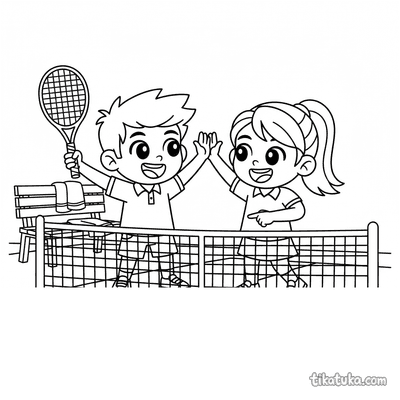 Doubles Tennis: Celebrating Victory