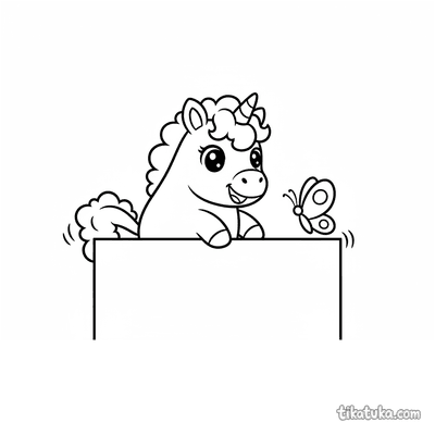 Unicorn Foal Playing Hide and Seek