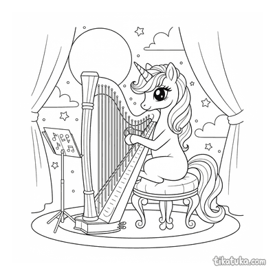 Unicorn Harpist on Stage