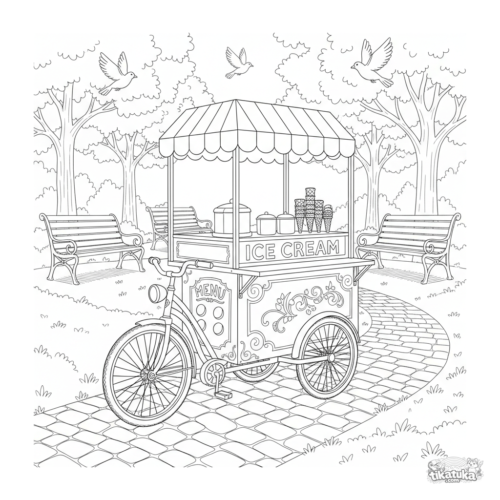 Vintage Ice Cream Tricycle